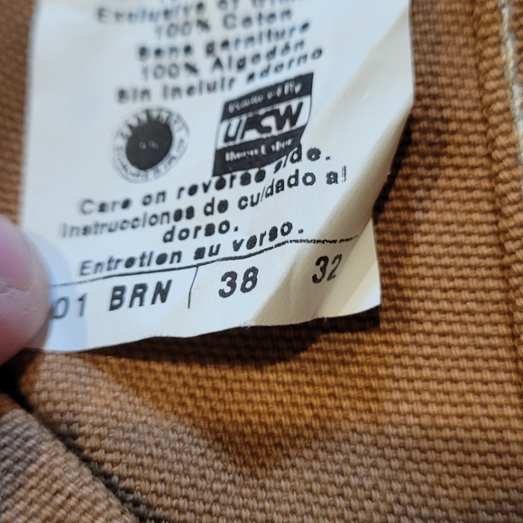 NWT Carhartt Traditional Double Knee Traditional Duck Work Pants 38x32 - Picture 6 of 6